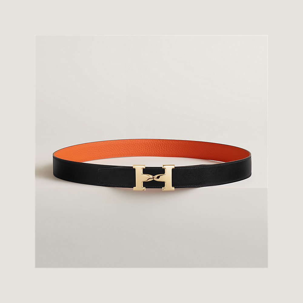 H Twist belt buckle & Reversible leather strap 32 mm | Hermès Australia