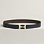 H Twist belt buckle & Reversible leather strap 32&nbsp;mm, View: , view 1 of 2
