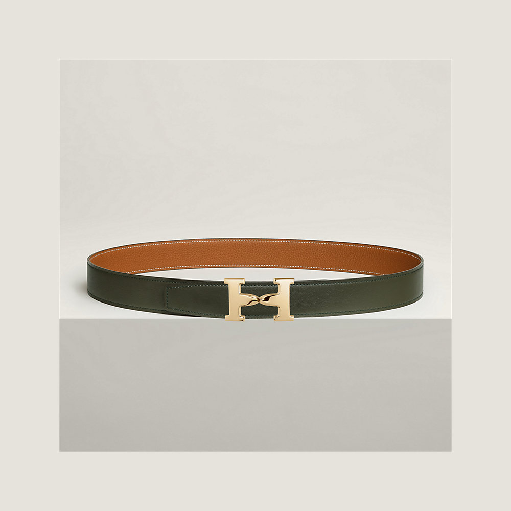 H Twist belt buckle & Reversible leather strap 32 mm | Hermès UK