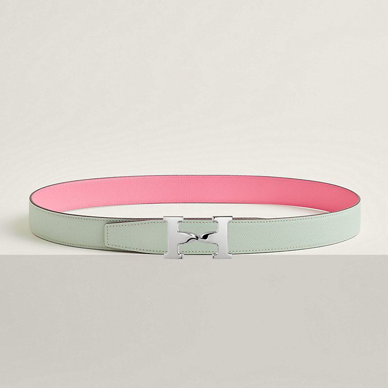 H Twist belt buckle & Reversible leather strap 32 mm