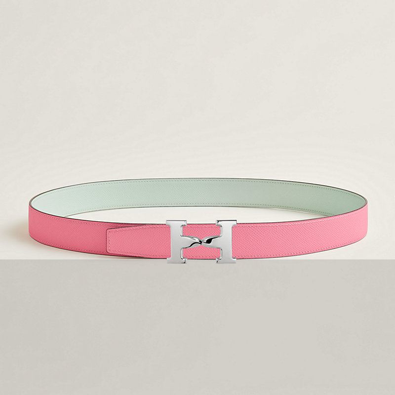 H Twist belt buckle & Reversible leather strap 32 mm