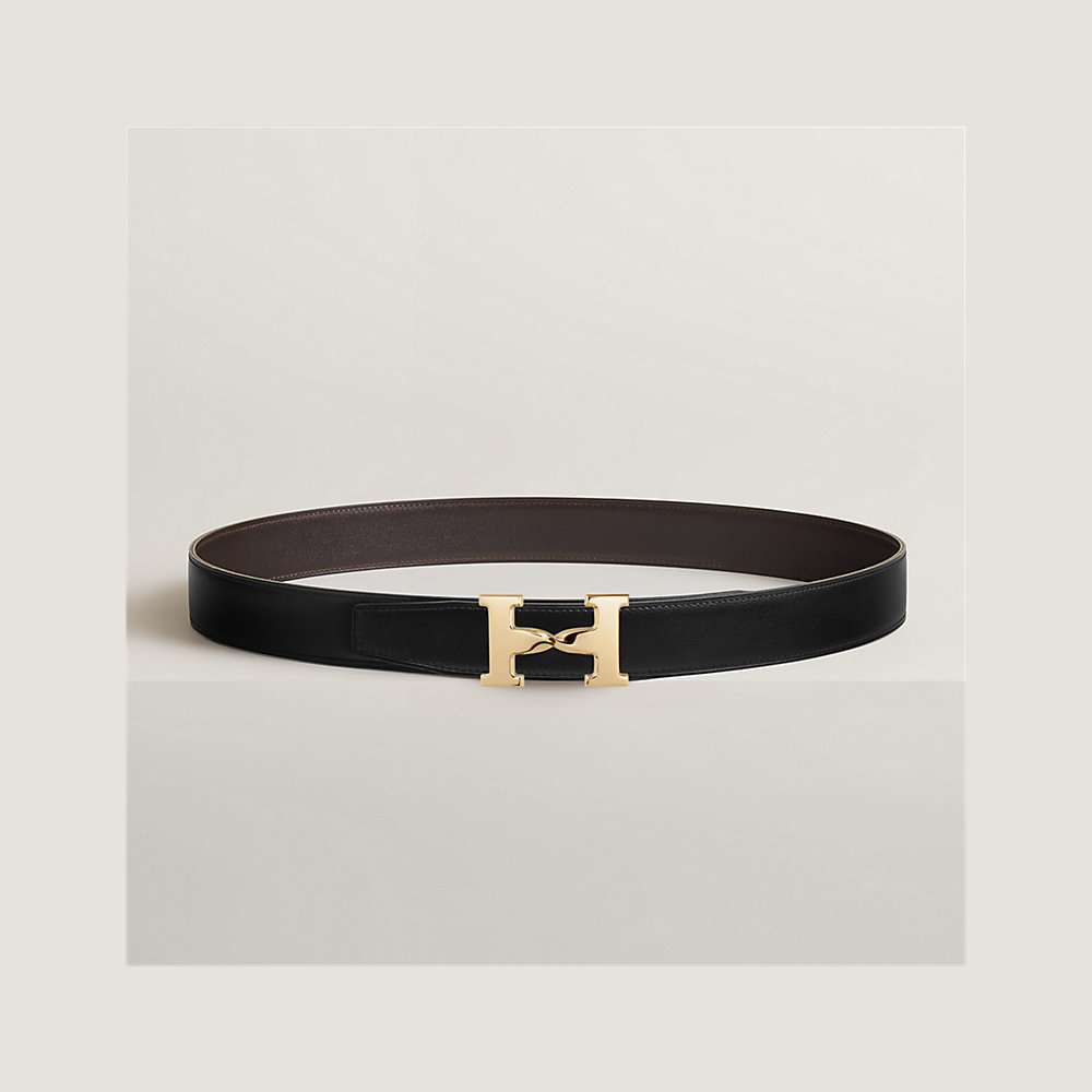 H Twist belt buckle & Reversible leather strap 32 mm | Hermès UK