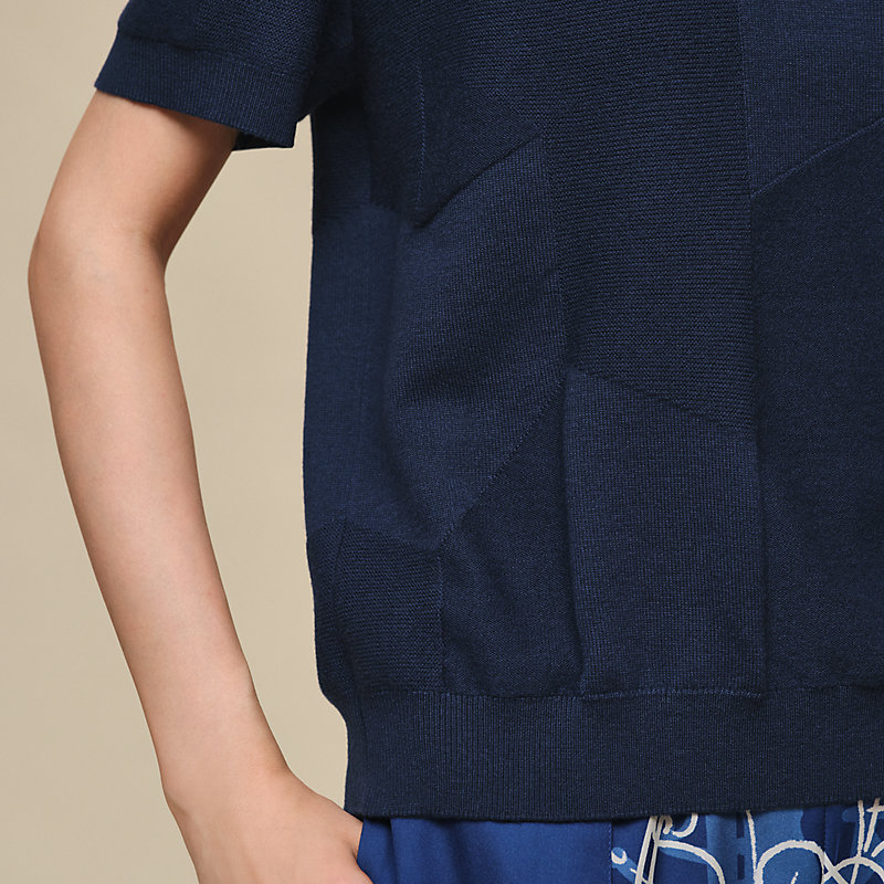 "H Voyage" short-sleeve sweater