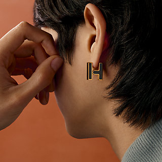 【HERMES】可愛いHモチーフ★Habascule ピアス 片耳用 org.jpg