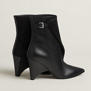 Black Niki 85 YSL-logo leather ankle boots