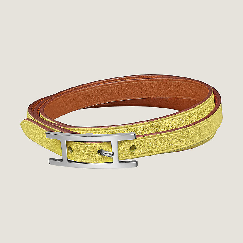 Hermès // Black & Gold Behapi Leather Wrap Bracelet – VSP Consignment