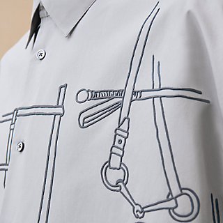 立体感のあるエレガンス HERMES Harnais en Gouache 3D Tシャツ Hermès Harnais en Gouache 3D T-Shirt Size FR 38 (UK 10) RRP
