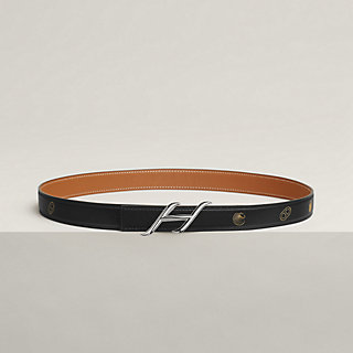 HDN belt buckle & Hermès sur Mer reversible leather strap 24