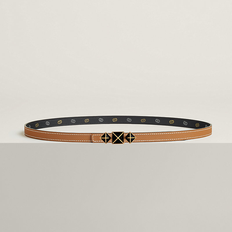 Hebilla de cinturón 1925 & Piel de cinturón reversible Hermès sur Mer 13 mm
