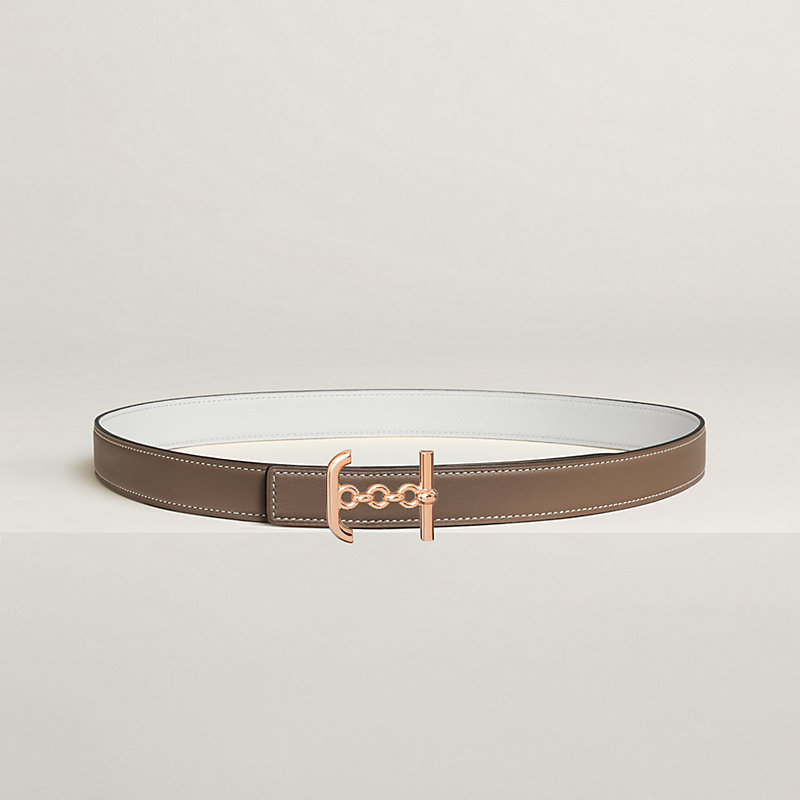 Hebilla de cinturón Ancre Marine & Piel de cinturón reversible 24 mm
