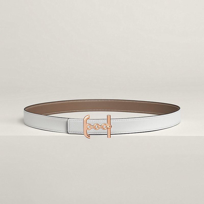 Hebilla de cinturón Ancre Marine & Piel de cinturón reversible 24 mm