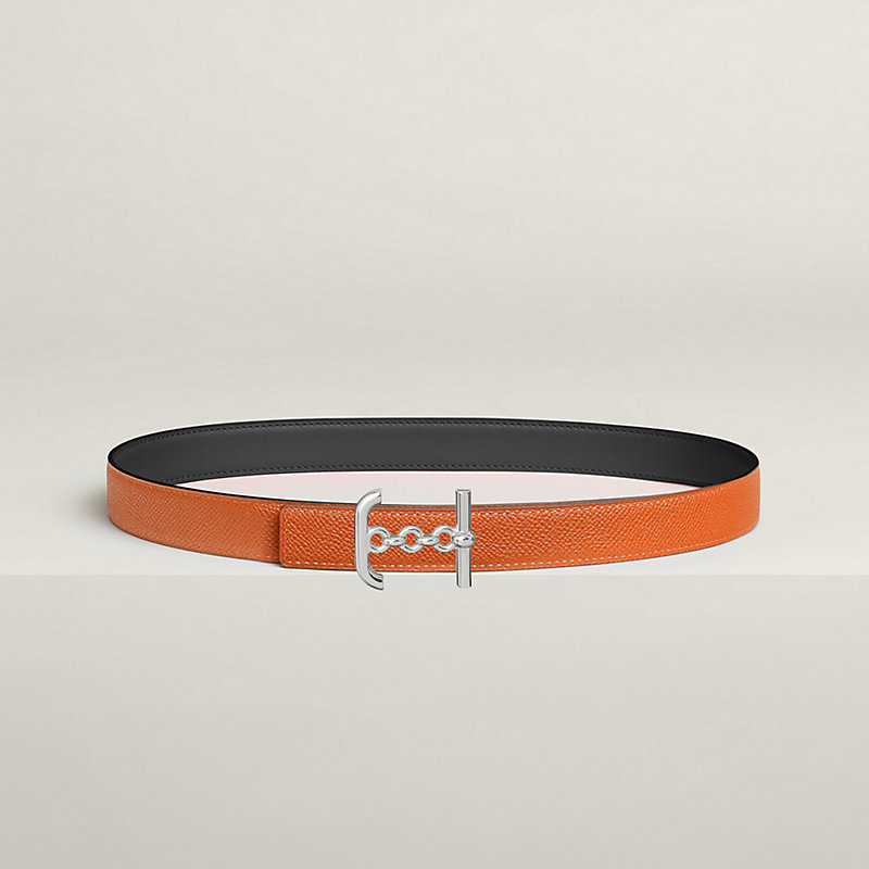 Hebilla de cinturón Ancre Marine & Piel de cinturón reversible 24 mm
