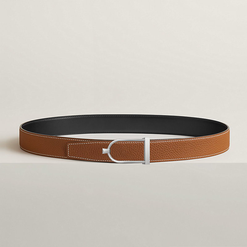 Hebilla de cinturón Ecrin & Piel de cinturón reversible 32 mm