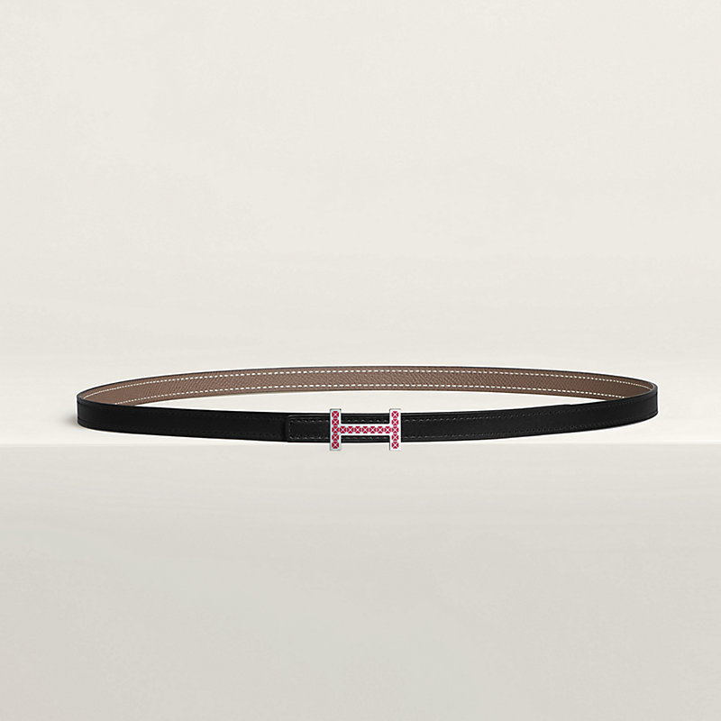 Hebilla de cinturón Focus Médor Laquée & Piel de cinturón reversible 13 mm