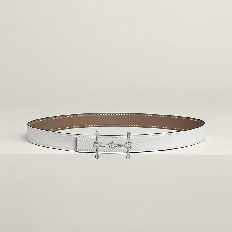 Hebilla de cinturón H Equestre & Piel de cinturón reversible 24 mm