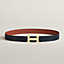 Vista: , Hebilla de cinturón H Striée & Piel de cinturón reversible 32 mm