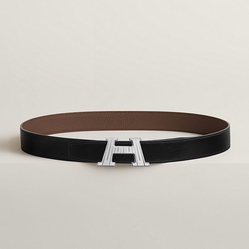 Hebilla de cinturón H Take Off & Piel de cinturón reversible 32 mm