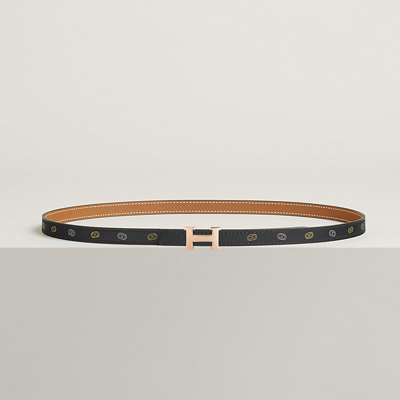 Hebilla de cinturón Mini 5382 & Piel de cinturón reversible Hermès sur Mer 13 mm