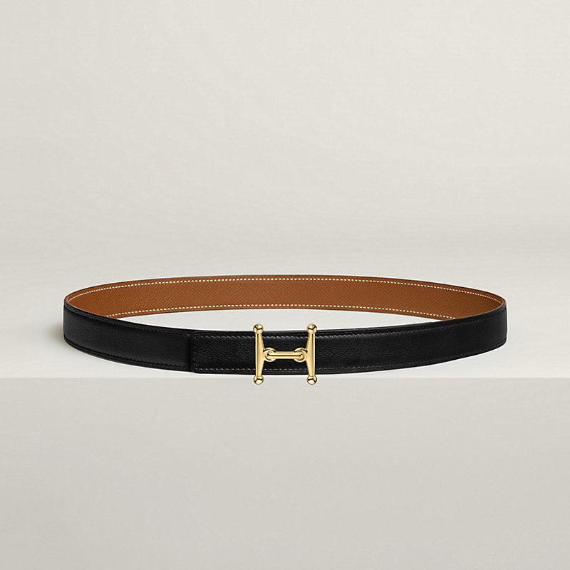 Hebilla de cinturón Mors H & Piel de cinturón reversible 24 mm