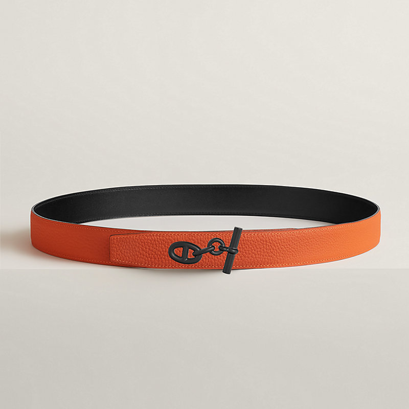Hebilla de cinturón Yachting & Piel de cinturón reversible 32 mm