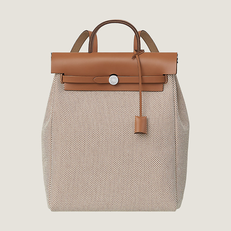 Hermès Herbag Backpack Hermes 32cm Toile/Leather Herbag PM 2-in-1 Bag/Backpack  main image 4