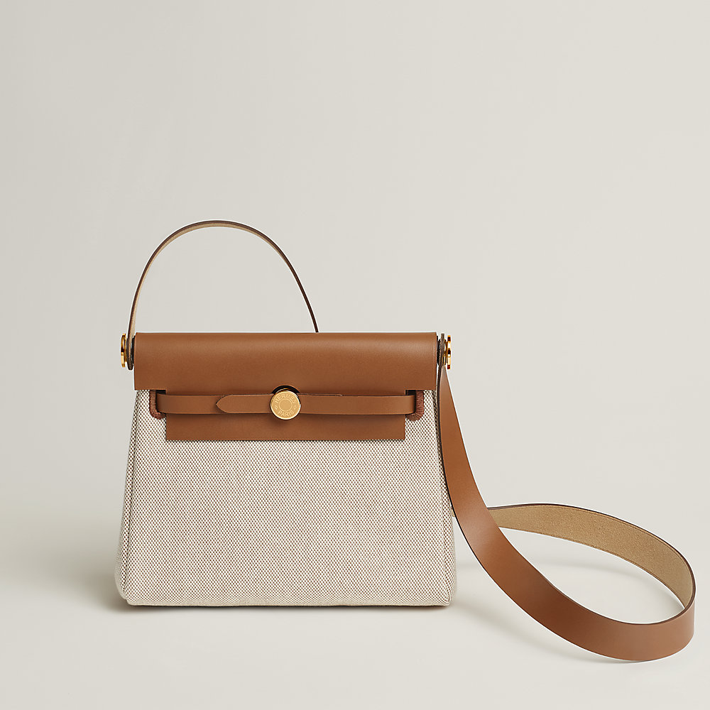 大人気★【HEMRES】 Herbag Zip 20 Hermes Herbag Zip 20 Mini Ecru and Vert Moyen Toile H Canvas
