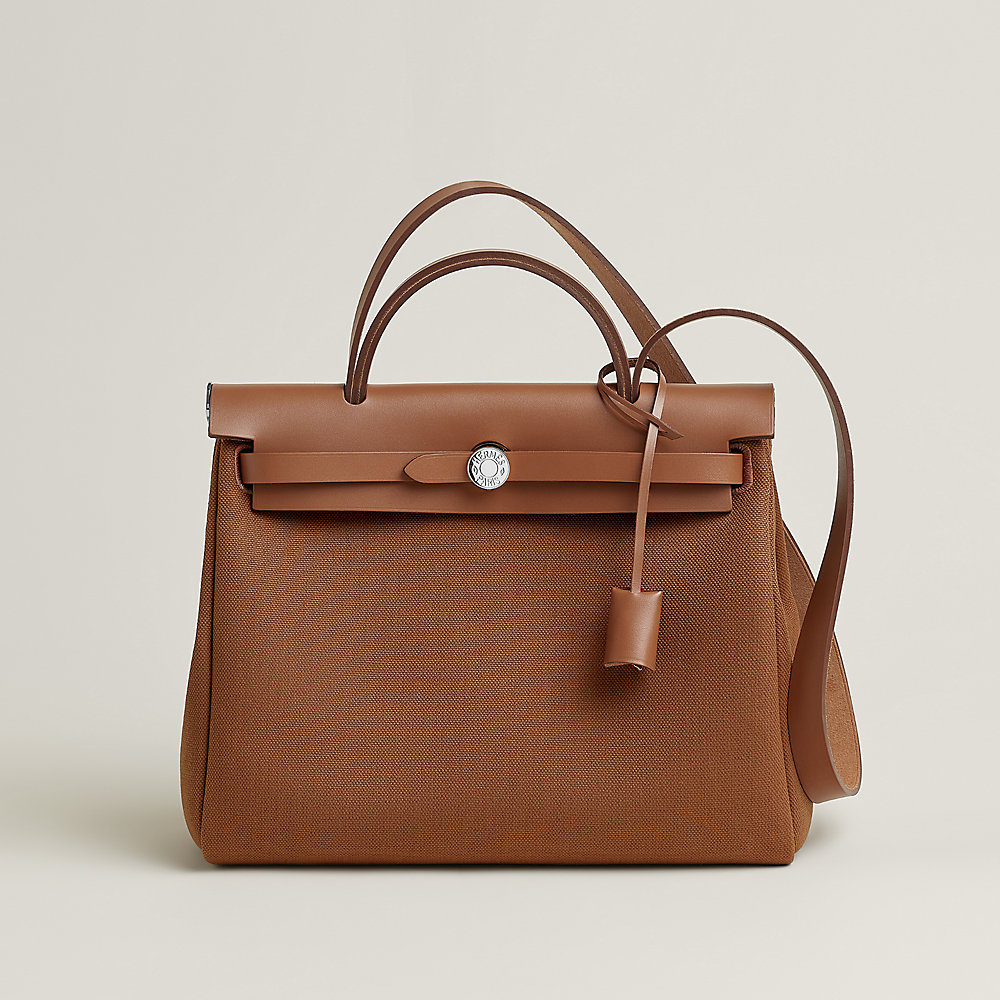 Herbag Zip 31 bag - Green | Hermès USA Herbag Zip 31 bag - Green | Hermès USA