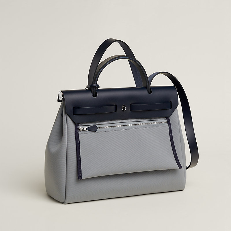 在庫1点【HERMES】Herbag Zip 31 Bag Sellier H Berlin Canvas Hermes Herbag Zip 31 Bag In Sellier H Berlin Canvas With