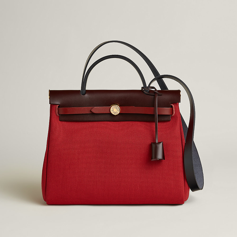 HERMES HERBAG ZIP 31 IN ROUGE H SHW