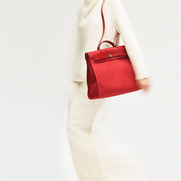 hermes herbag red