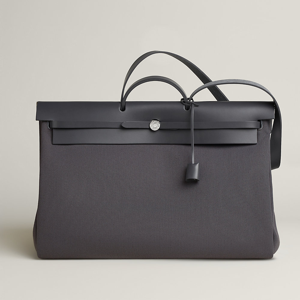 ZIP CABINE 31 BAG IN CLASSIC RED CANVAS AND BLACK CALFSKIN