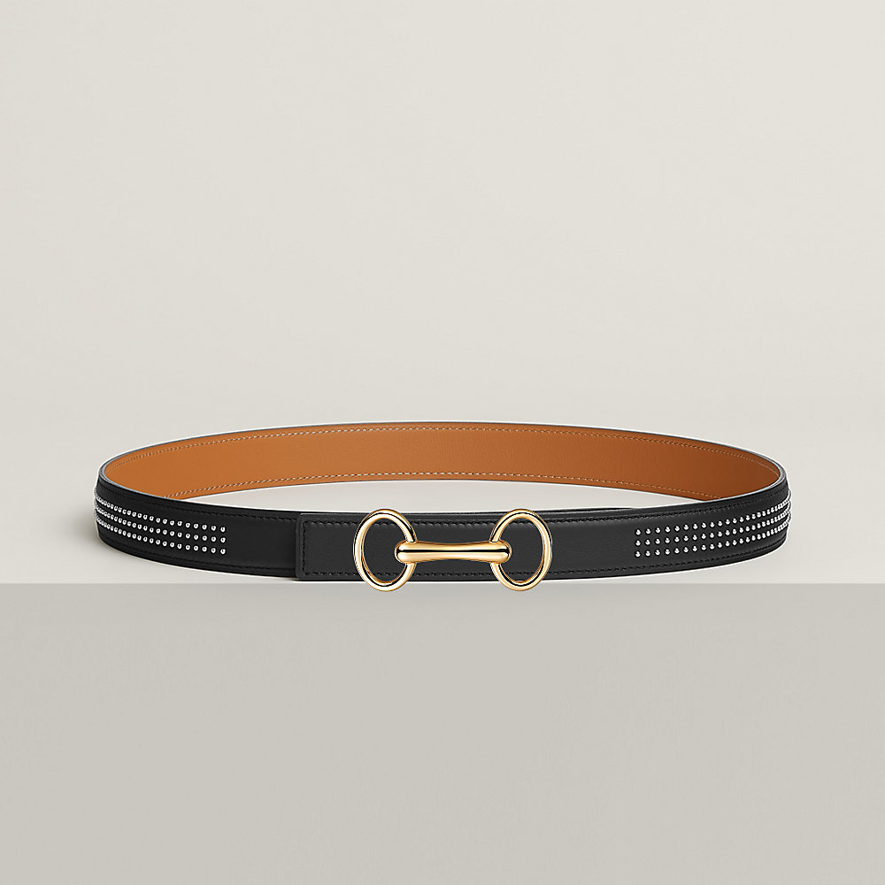 Heritage belt buckle & Leather strap 24 mm | Hermès USA