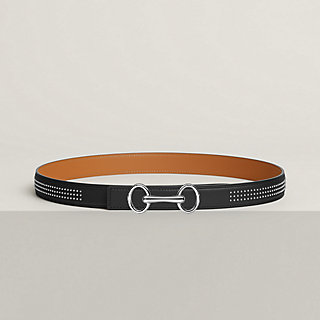 Heritage belt buckle & Leather strap 24 mm | Hermès USA