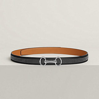 Heritage belt buckle & Leather strap 24 mm | Hermès USA