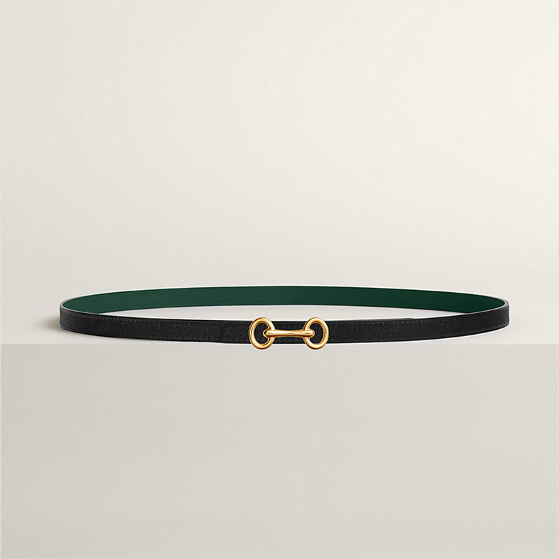 Heritage belt buckle & Reversible leather strap 13&nbsp;mm, View: , view 1 of 2