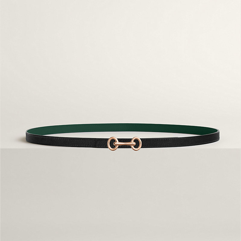 Heritage belt buckle & Reversible leather strap 13&nbsp;mm, View: , view 1 of 2