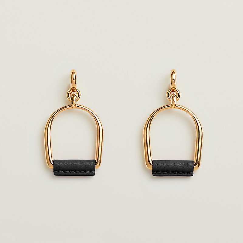 Hermes shop padlock earrings