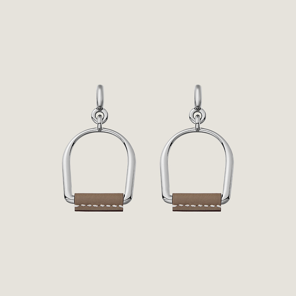 HERMES 上品 ピアス エケストル Heritage Equestre Etrier PM Heritage Equestre Etrier earrings, small model | Hermès