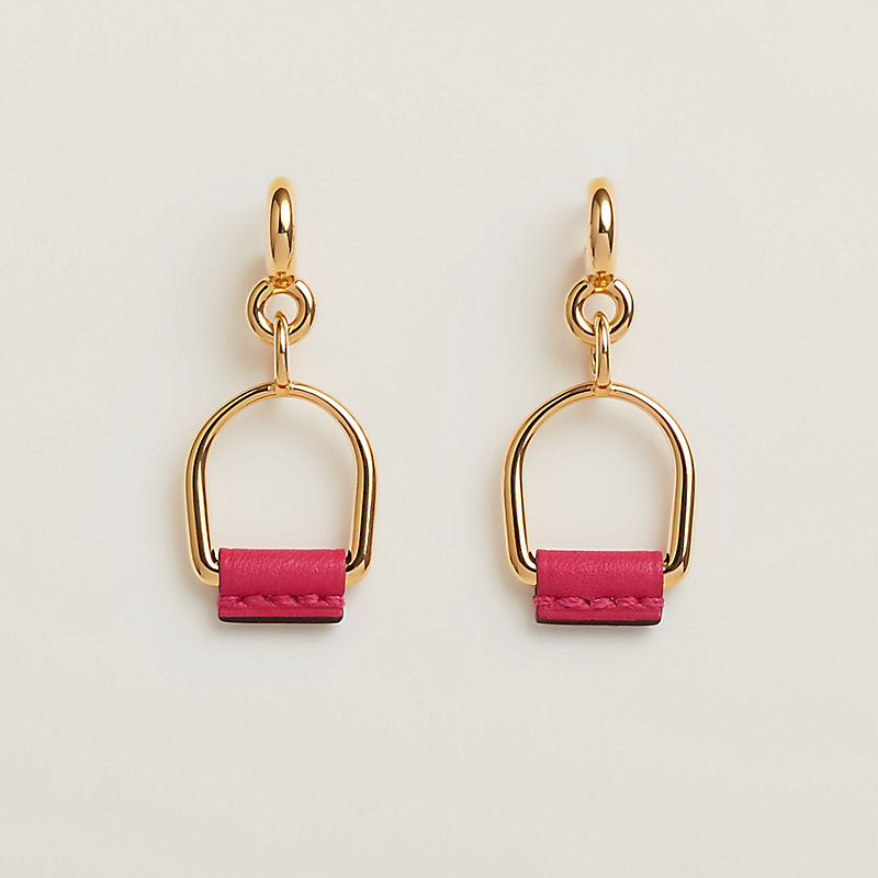 Heritage Equestre Etrier earrings, small model | Hermès