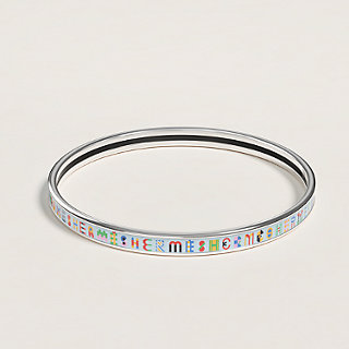 HERMES Émail Bangle ロゴ入り マルチカラー HERMES Émail Bangle ロゴ入り マルチカラー Hermes Enamel Bangle