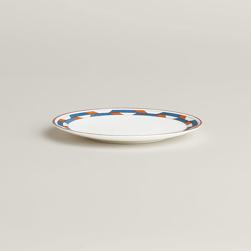 Hermès en Contrepoint bread and butter plate n°2 - Blue | Hermès USA