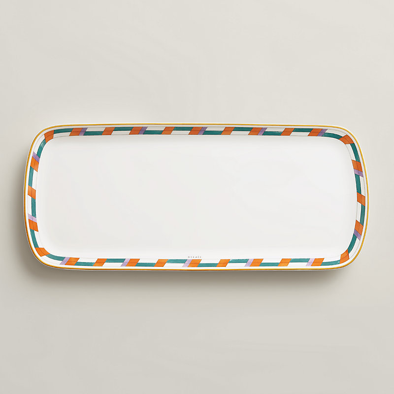 Hermès en Contrepoint cake platter - Blue | Hermès Canada