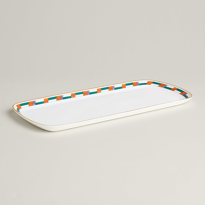 Hermès en Contrepoint cake platter - Blue | Hermès USA