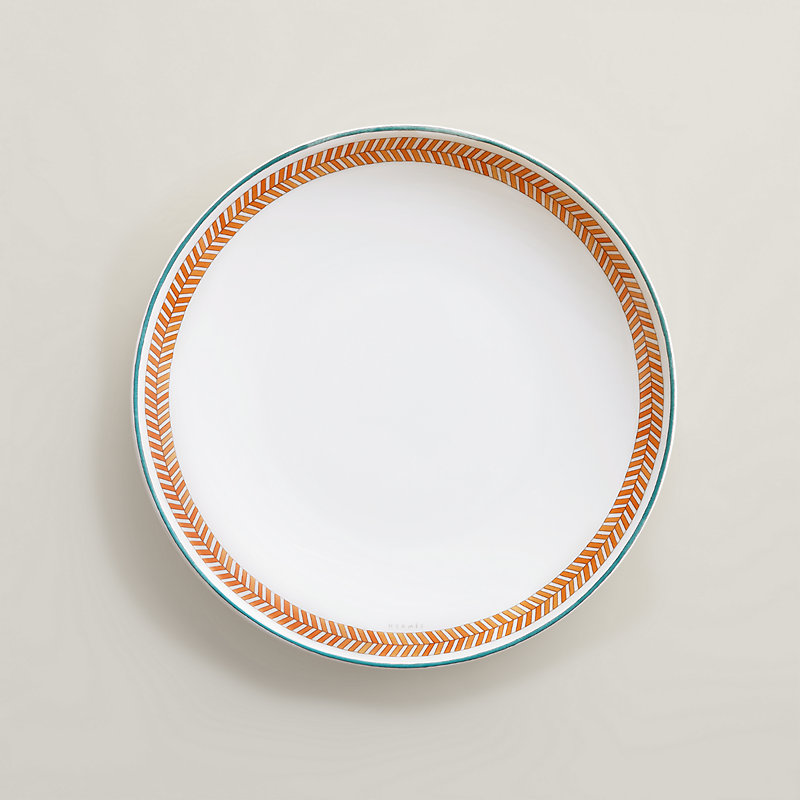 Hermès en Contrepoint dessert plate n°1 - Blue | Hermès USA