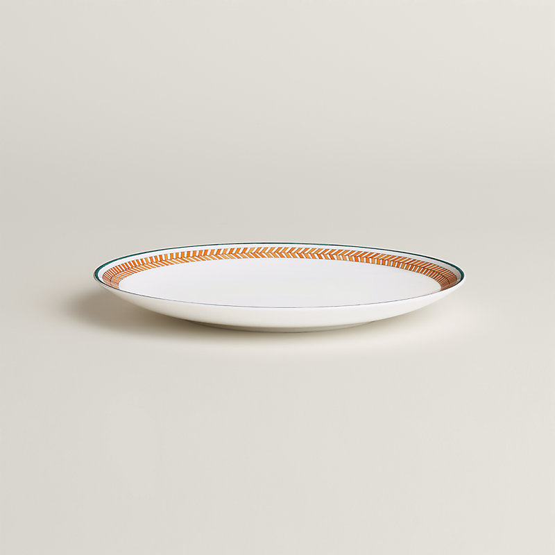 Hermès en Contrepoint dessert plate n°1 - Blue | Hermès USA
