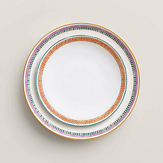 Hermès en Contrepoint dessert plate n°1 - Blue | Hermès USA