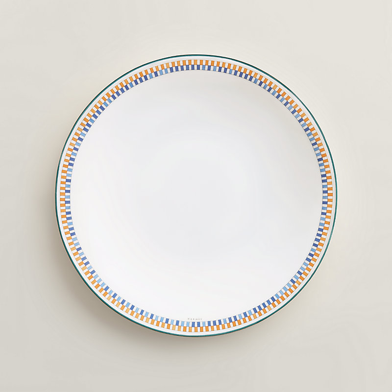 Hermès en Contrepoint dinner plate n°1 - Grey | Hermès USA