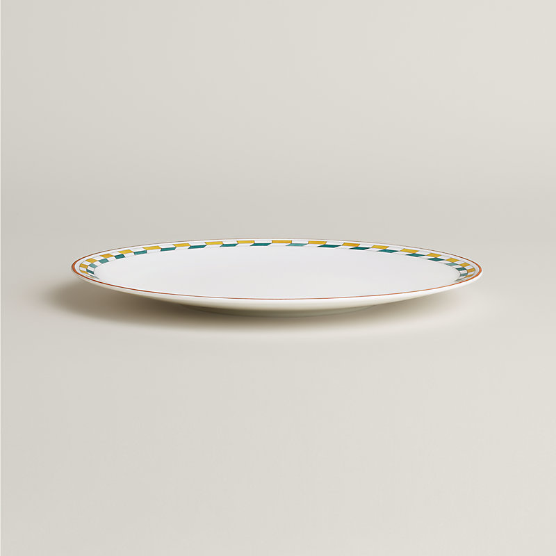 Hermès en Contrepoint dinner plate n°2 - Blue | Hermès USA Hermès en Contrepoint dinner plate n°2 - Blue | Hermès USA