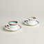 Hermès en Contrepoint set of 2 tea cups and saucers, View: Back, back, view 3 of 3
