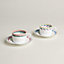 Hermès en Contrepoint set of 2 tea cups and saucers, View: front, front, view 1 of 3